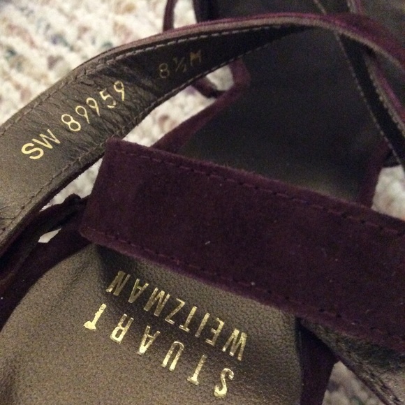 🆕 Stuart Weitzman purple wine platform heels- 8.5 - Picture 7 of 7